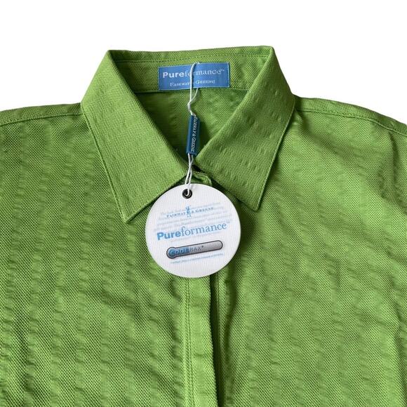 Fairway & Greene Pureformance Golf Polo Shirt Solid Green Apple S NWT - Picture 10 of 11